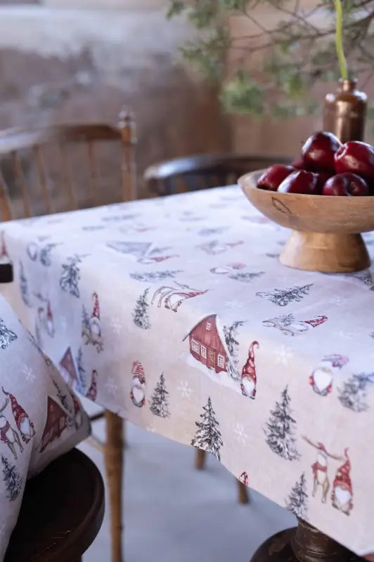 Harald duk röd 145x250 - Duk