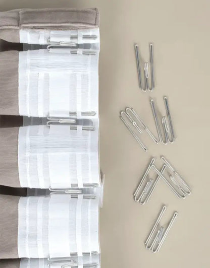 Hasta Glidkrok 2-finger 10 st - gardinfästen