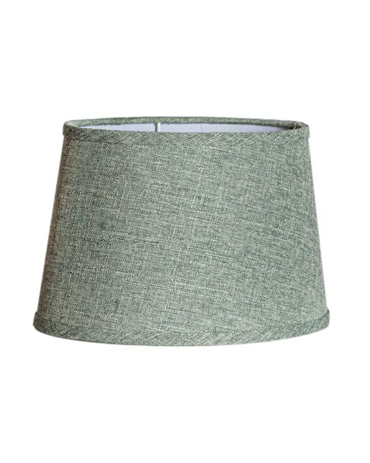 Hedda Skärm i Linne 20x25 cm grön oval - Lampskärm