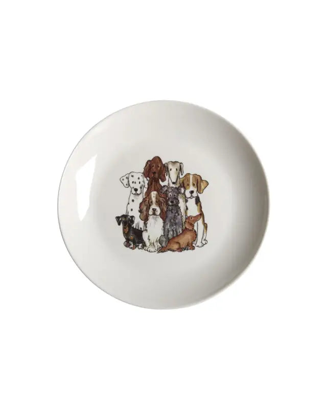 Hund Assiett rund 16,5 cm - Poslin