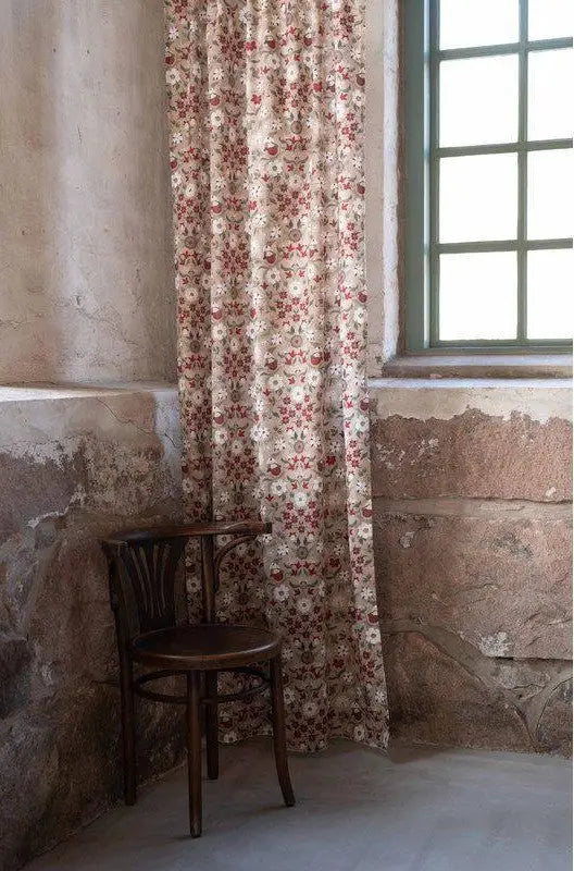 Julefrid Gardinlängder 2-pack 115x250 cm röd - Textil