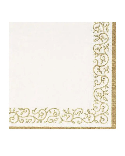 Kaffeservett Kaffe Romantic Border gold - Servetter
