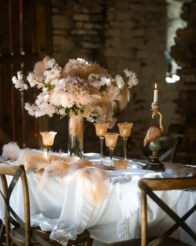 Konstväxt Hortensia Aprikos 84cm - Silkesblommor