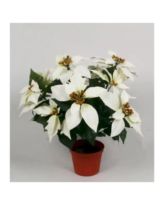 Konstväxt Julstjärna 35 cm cream Konstväxt
