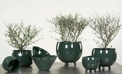 Kruka Plisse Emalj Callow Stor - Kruka