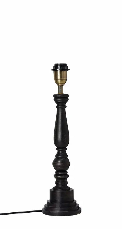 Lampfot trä svart 46 cm - Lampfot