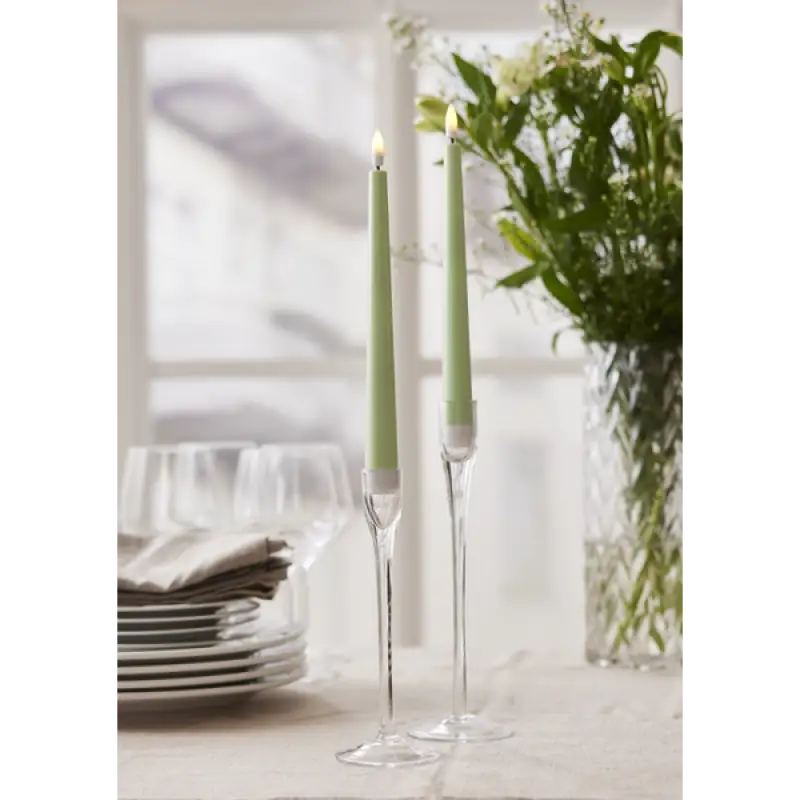 LED Antikljus 2-pack Flamme Grön - LED ljus