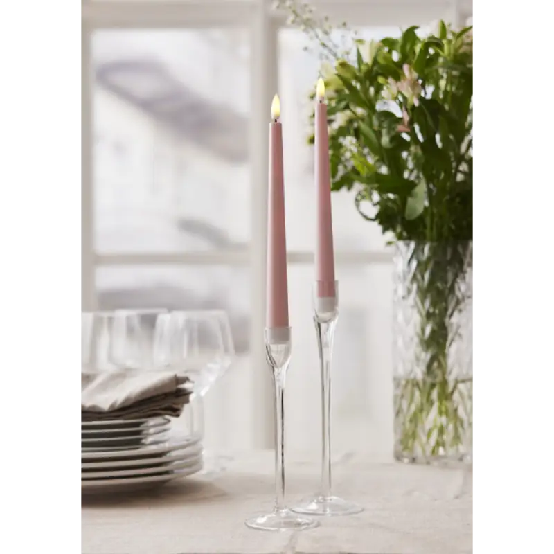 LED Antikljus 2-pack Flamme Rosa - LED ljus