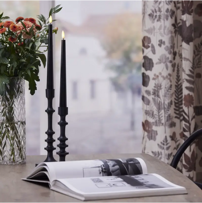 LED Antikljus 2-pack svart 26 cm - Antikljus