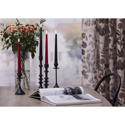 LED Antikljus 2-pack svart 26 cm - Antikljus