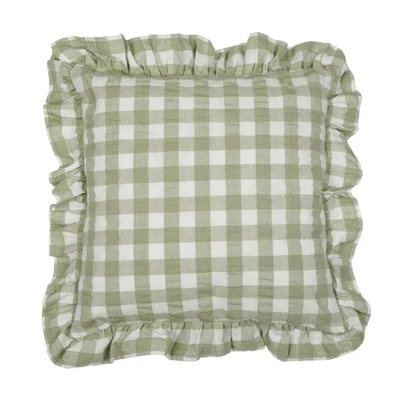 Lisa kuddfodral 48x48 cm rutig grön / 40 - Kuddfodral