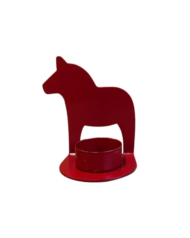 Ljuslykta Dalahäst röd 10 cm