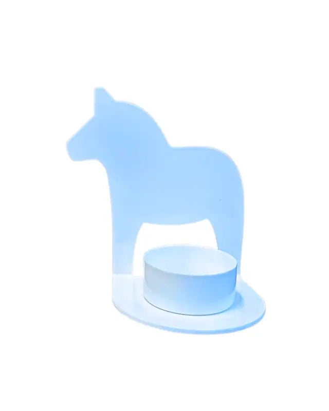 Ljuslykta Dalahäst vit 10cm