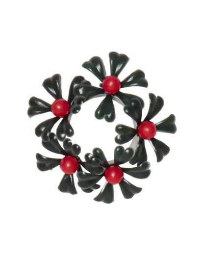 Ljusmanschett grön krans 7 pack Ljusmanschett