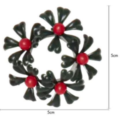 Ljusmanschett grön krans 7 pack Ljusmanschett