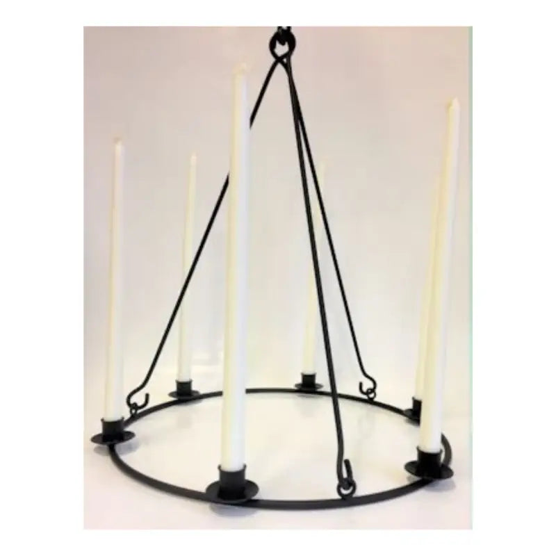 Ljusring 6-ljus svart 45cm - Ljuskrona