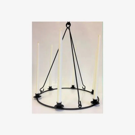 Ljusring 6-ljus svart 45cm - Ljuskrona