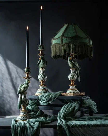 Ljusstake Papegoja 40cm Grön - Belysning