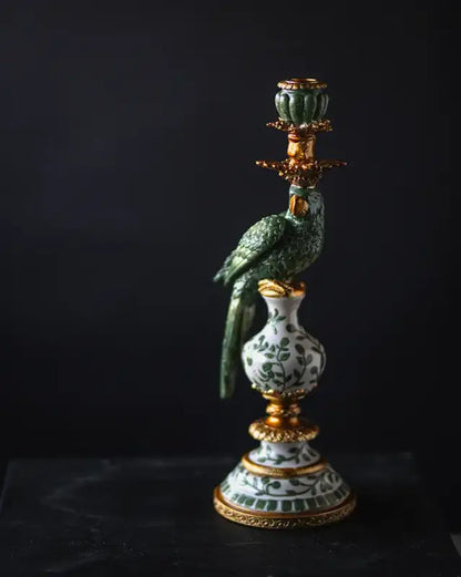 Ljusstake Papegoja 40cm Grön - Belysning