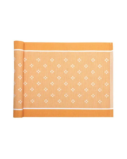 Löpare Charlie 33x120cm gul/vit - Löpare