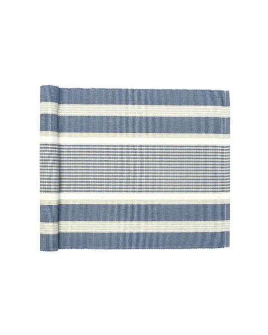 Löpare Greta 33x240 cm gråblå/linne/beige - Bordslöpare