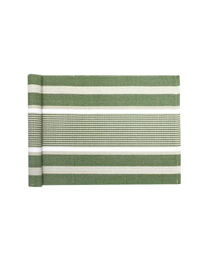 Löpare Greta 33x240 cm grön/linne/vit - Duk