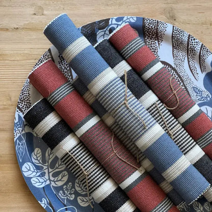 Löpare Greta 33x240 cm svart/linne/beige - Bordslöpare