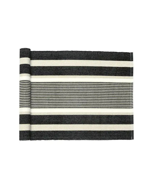 Löpare Greta 33x240 cm svart/linne/beige - Bordslöpare
