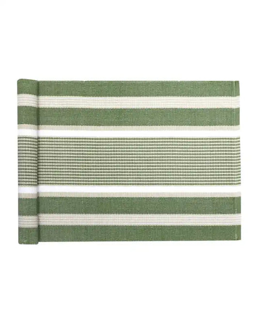 Löpare Greta 45x140 cm grön/linne/vit - Textil