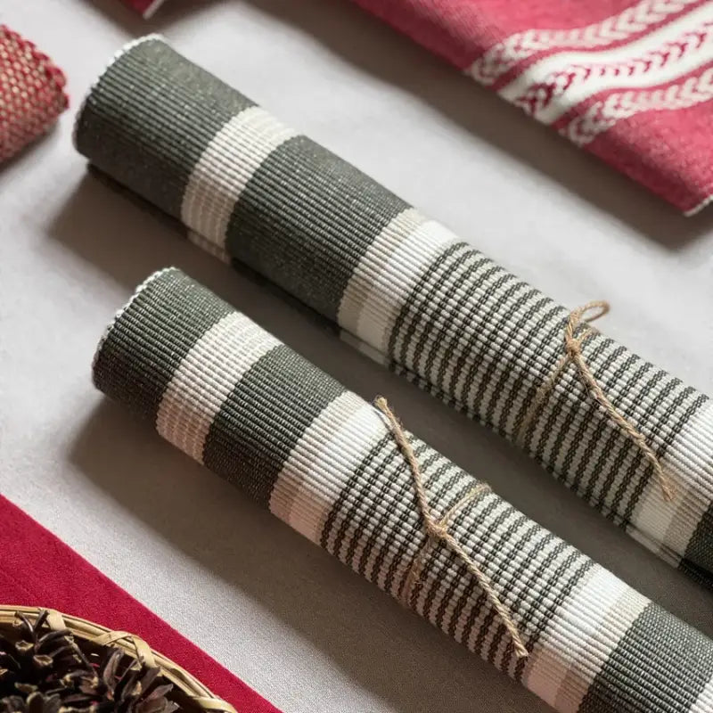 Löpare Greta 45x140 cm olivgrön/linne - Textil