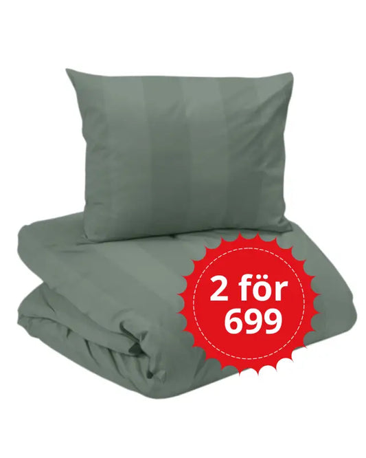 Manhattan Bäddset 2-dels satin 150 x 210 cm grön - satin
