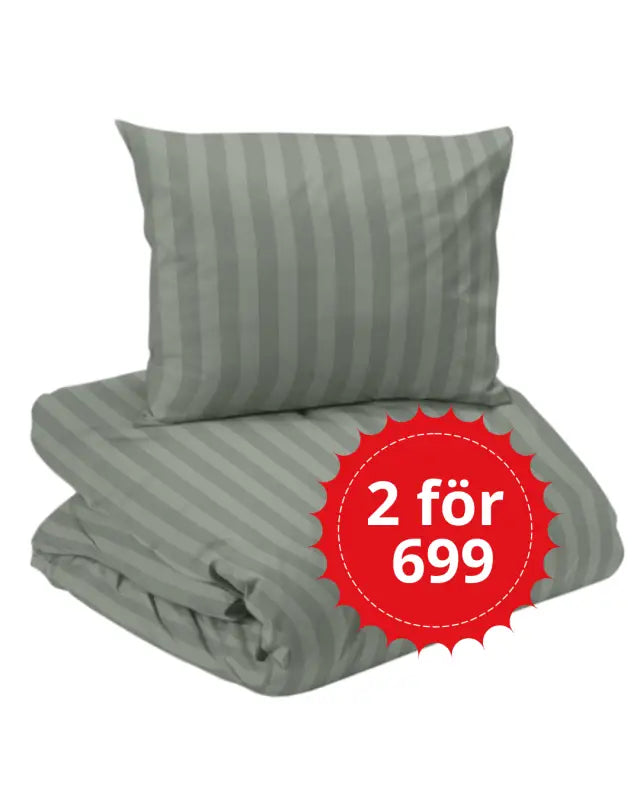 Mirage 2-dels bäddset satin 150 x 210 cm grön - Bäddset