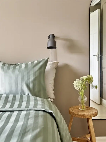 Mirage 2-dels bäddset satin 150 x 210 cm grön - Bäddset