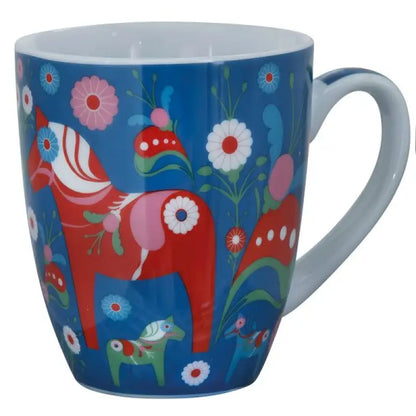 Mugg Dalahäst Blå - Mugg