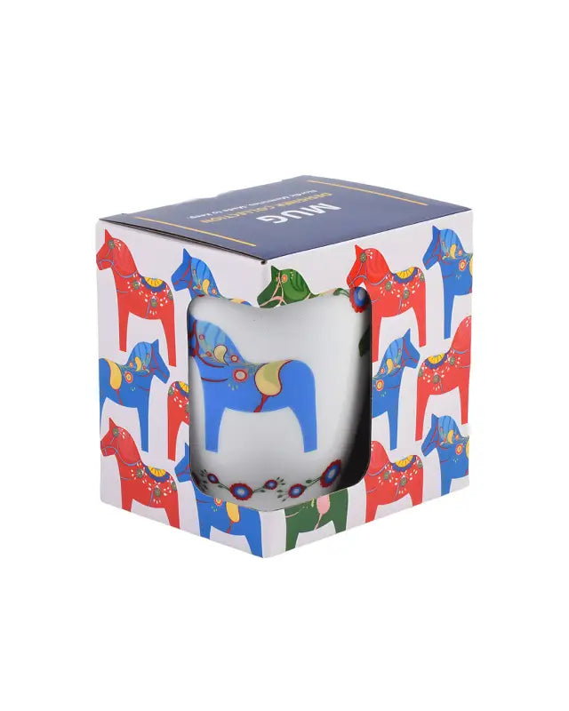 Mugg Dalahästar färg - Porslin
