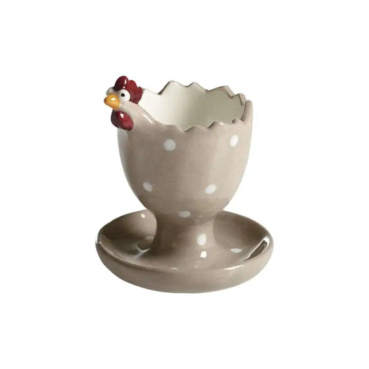 NG Äggkopp höna beige 9cm - duka