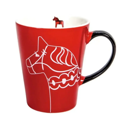 NG Dalahäst Mugg Kontur röd - Kaffekopp