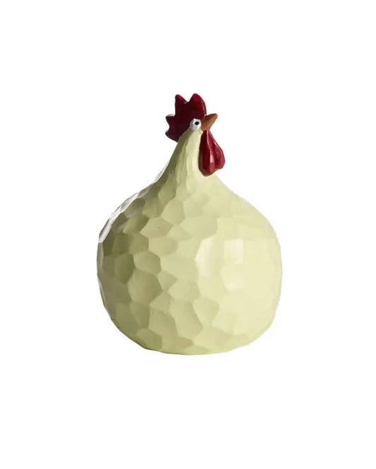 NG Höna Carved gul H 13 - påsk