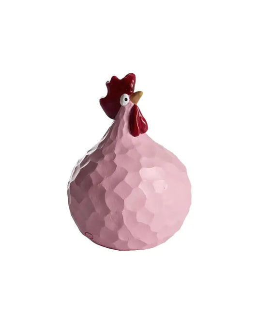 NG Höna Carved rosa H 9.6 - Påsk