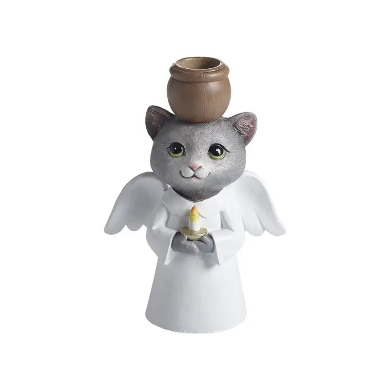 NG Ljusstake Katt Ängel - Ljuslykta