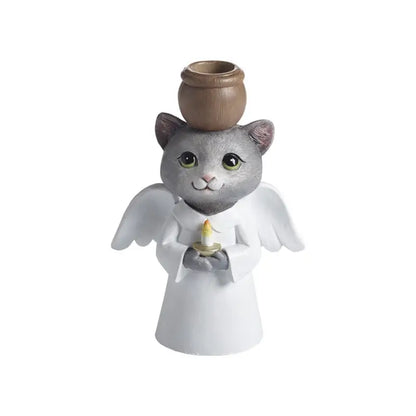 NG Ljusstake Katt Ängel - Ljuslykta