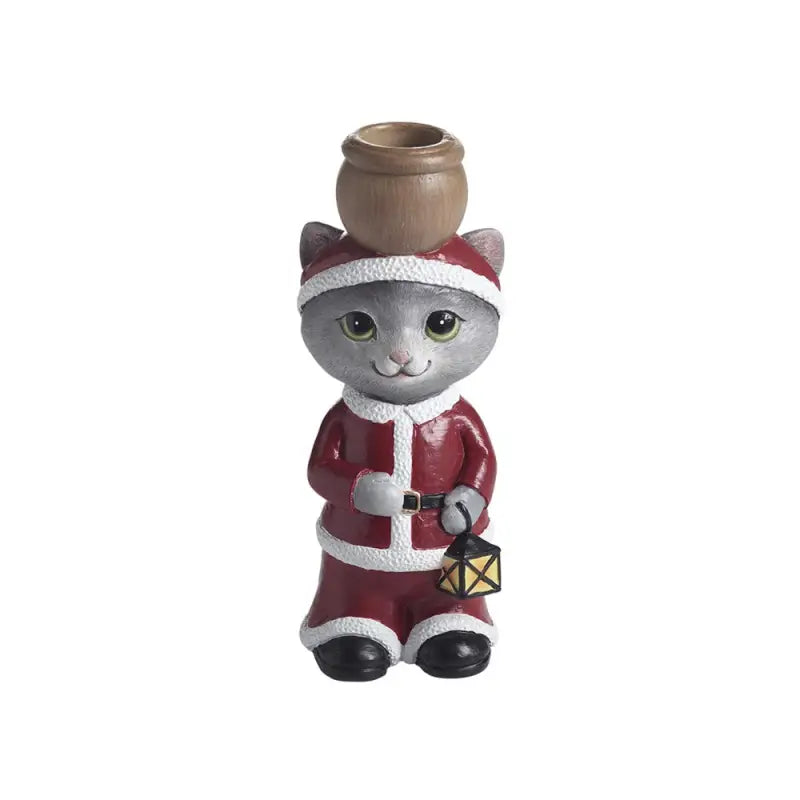 NG Ljusstake Katt Tomte - Ljusstake
