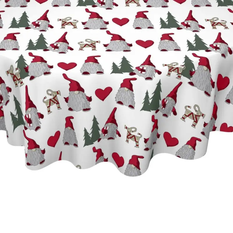 Noel Tomte Vaxduk rund 140 cm vit - Duk