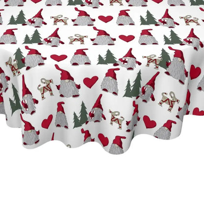 Noel Tomte Vaxduk rund 140 cm vit - Duk