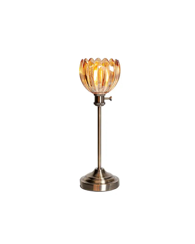 Nora Bordslampa H40 cm amber - Belsyning