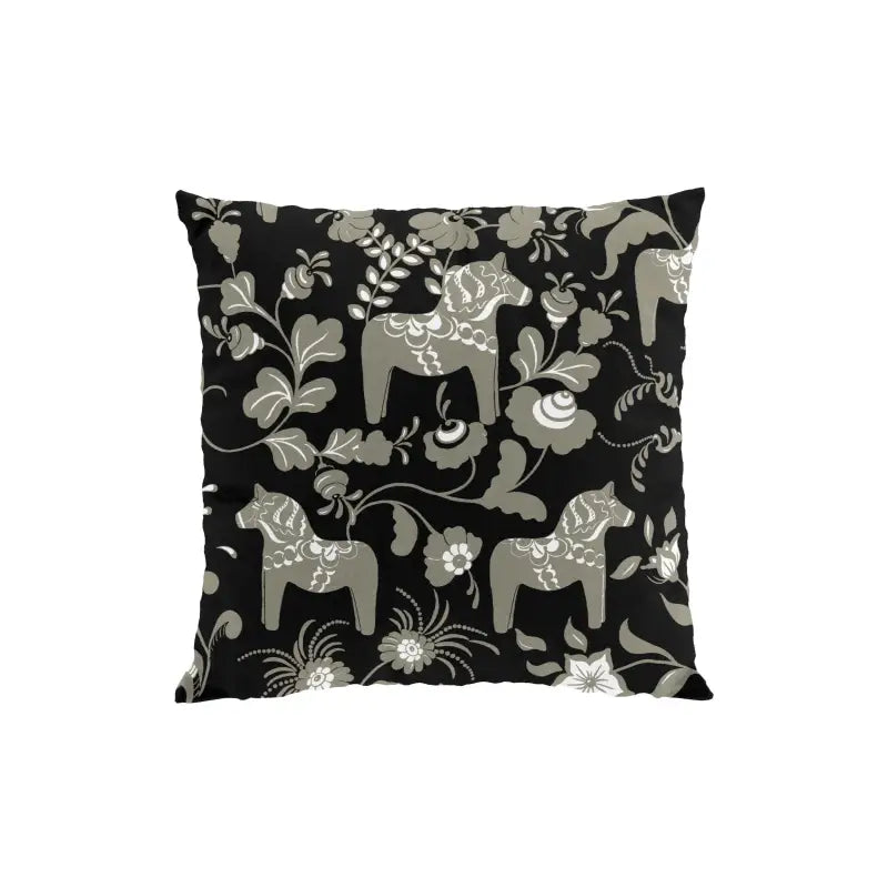 Nusnäs kuddfodral svart 47x47 - Kuddfodral