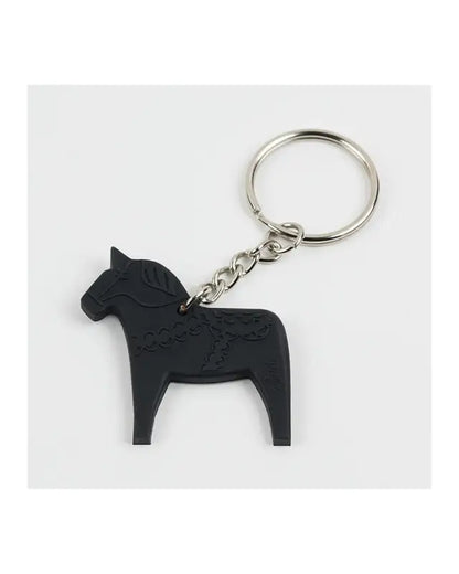 Nyckelring Dalahäst Svart - Nyckelring