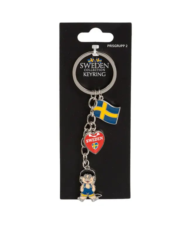 Nyckelring Sverige Troll - Nyckelring
