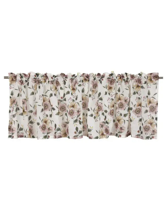 Olivia kappa offwhite 55x250 cm - Blommor