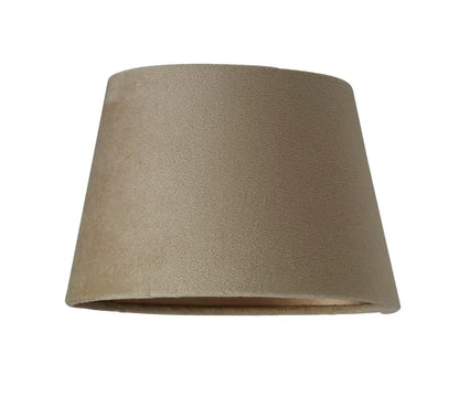 Oval lampskärm sammet nougat S2220 - Lampskärm